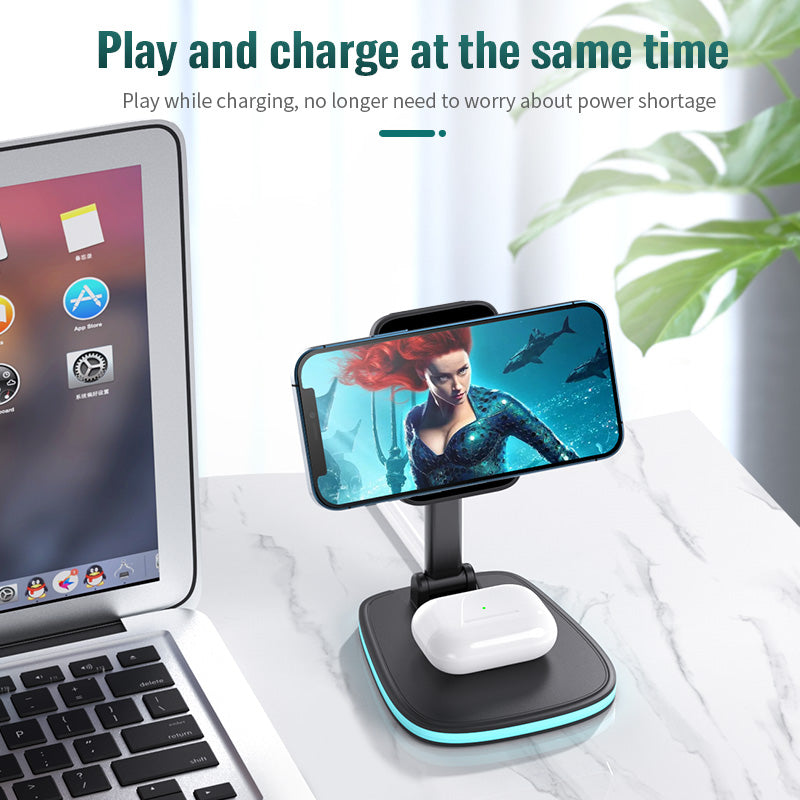 3in1 Magnetic QI 15W Charging Station